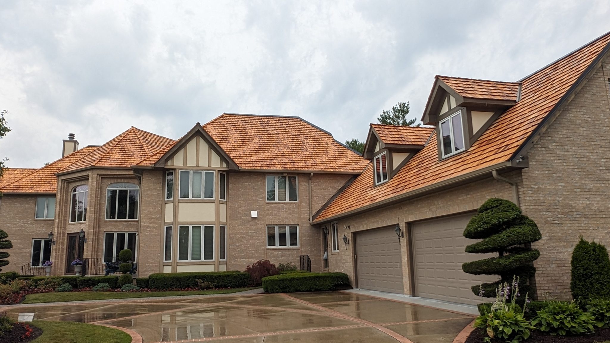 Cedar shake roof installation — Highland Park, IL